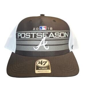 Atlanta Braves MLB 2018 postseason '47 mvp snapback mesh trucker baseball  nwt